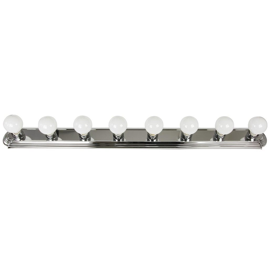 Sunlite 45325-SU Bath Fixture 8 Lamp Vanity Globe Style Chrome Finish