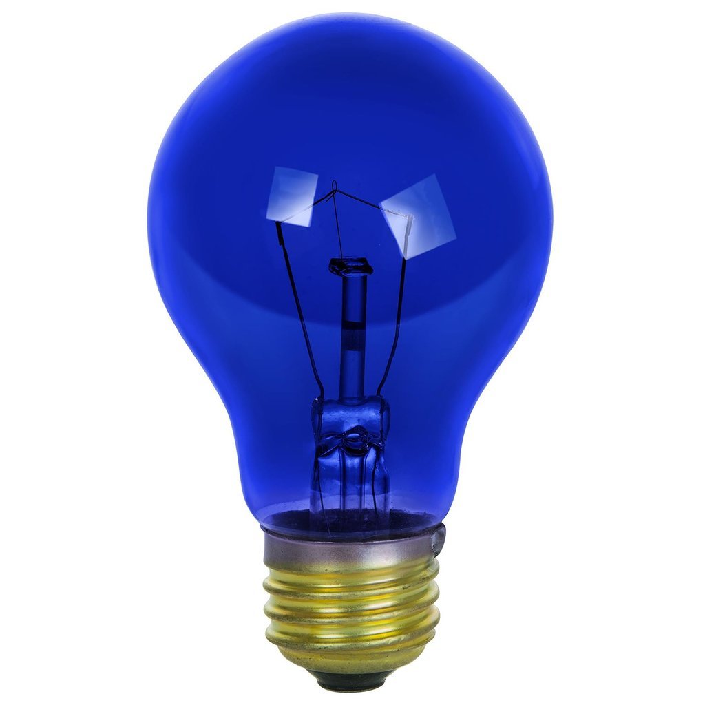 Sunlite 17000-SU 25W A19 Blue Incandescent Light Bulb