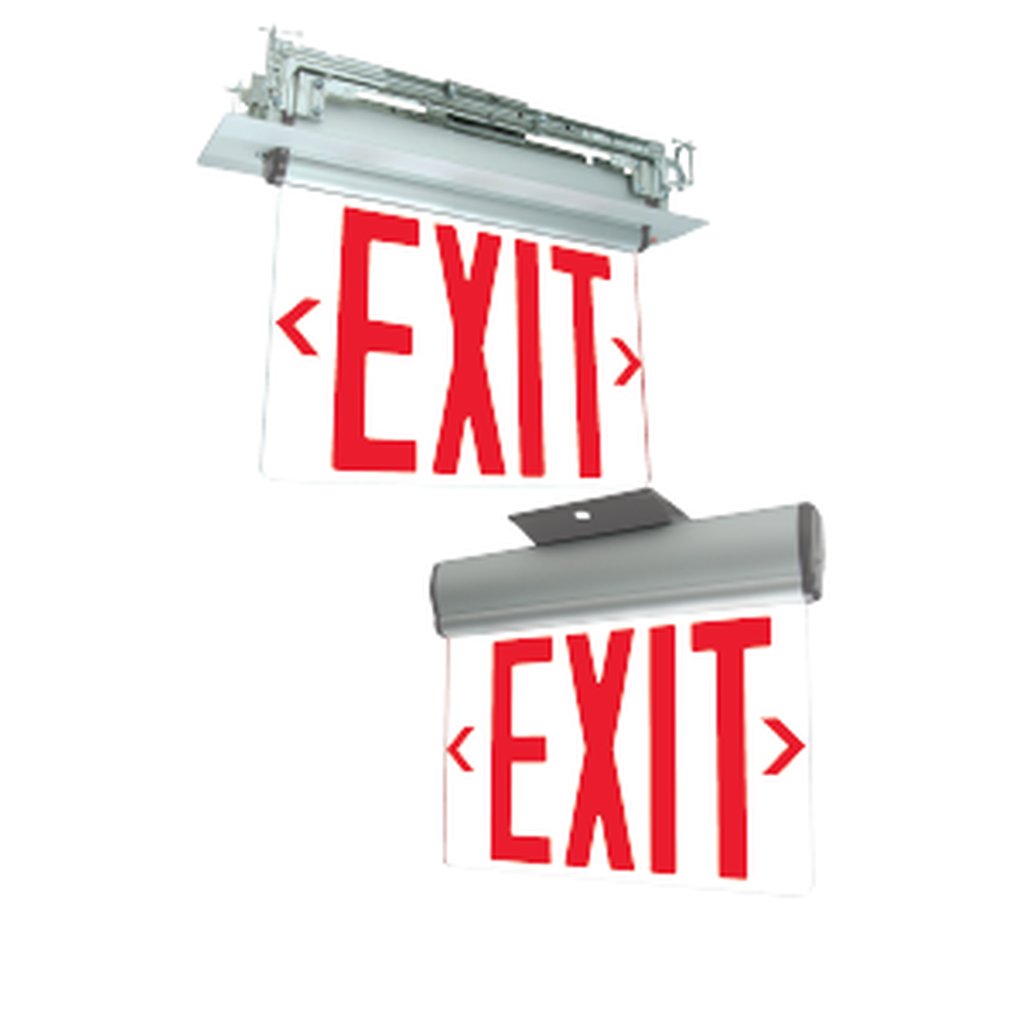 S900U-WB-SR-R-WH LED Exit Fixture Universal Edge-lit EXIT Sign
