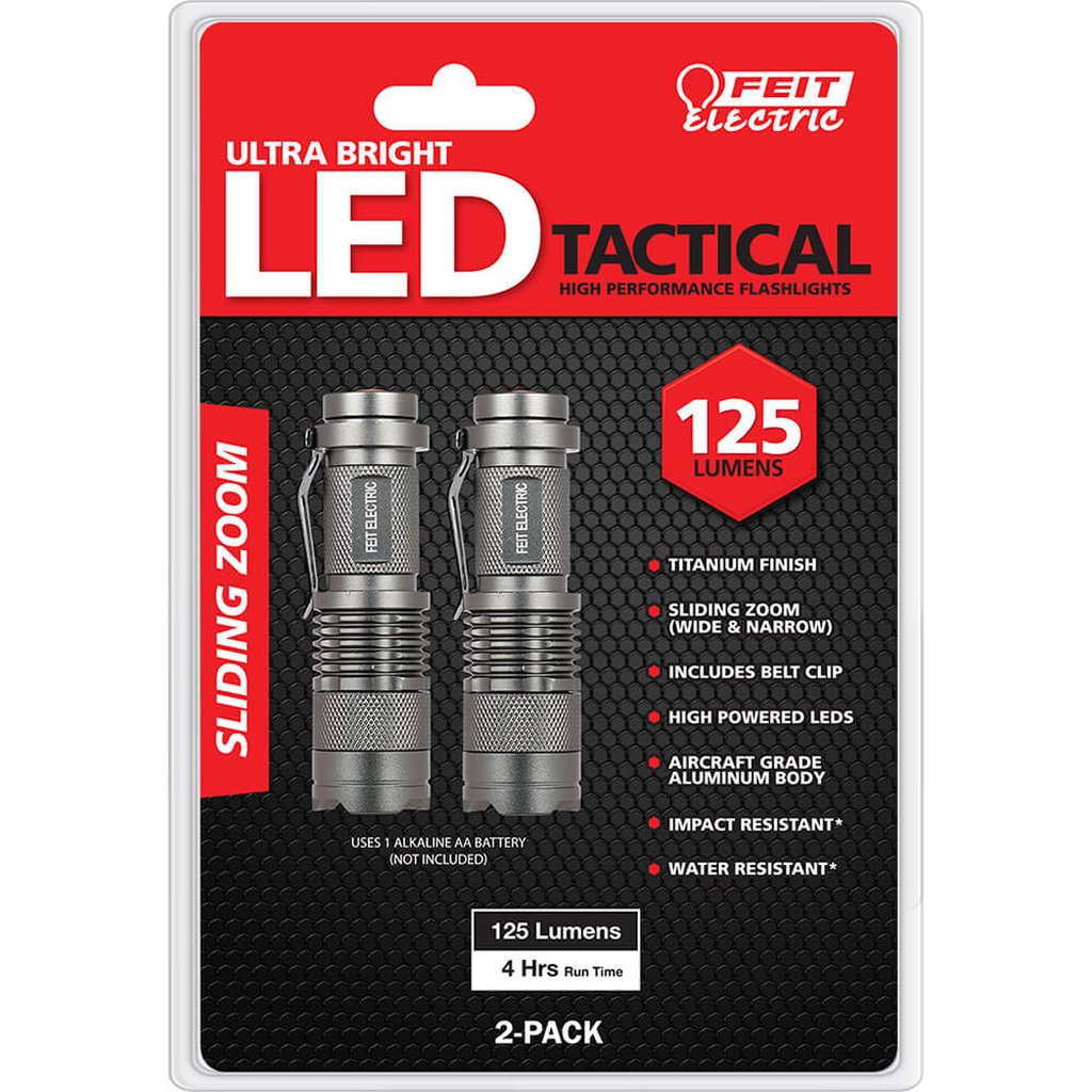 Feit Electric 72317 Flashlight LED Tactical High Performance Titanium