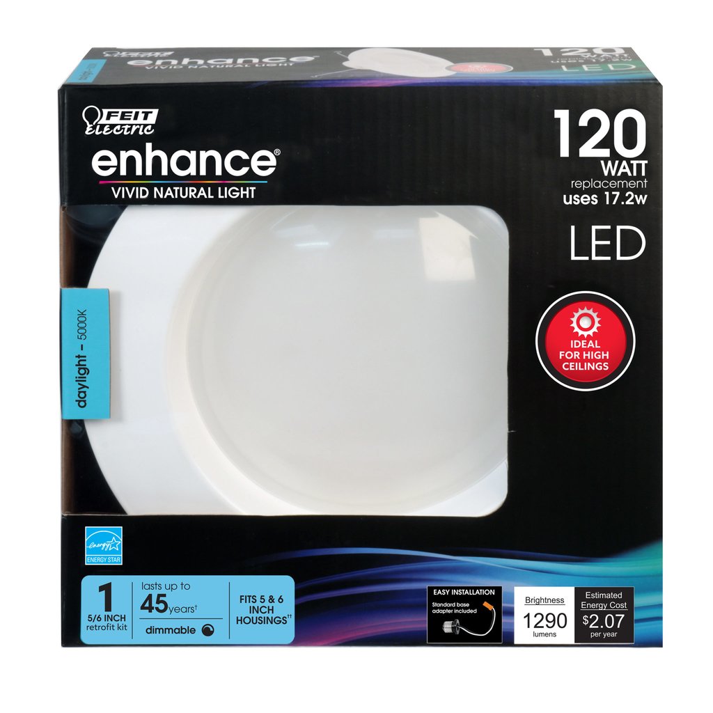 Feit Electric LEDR56HO/950CA 17.2W 5/6" Round LED Downlight Dimmable