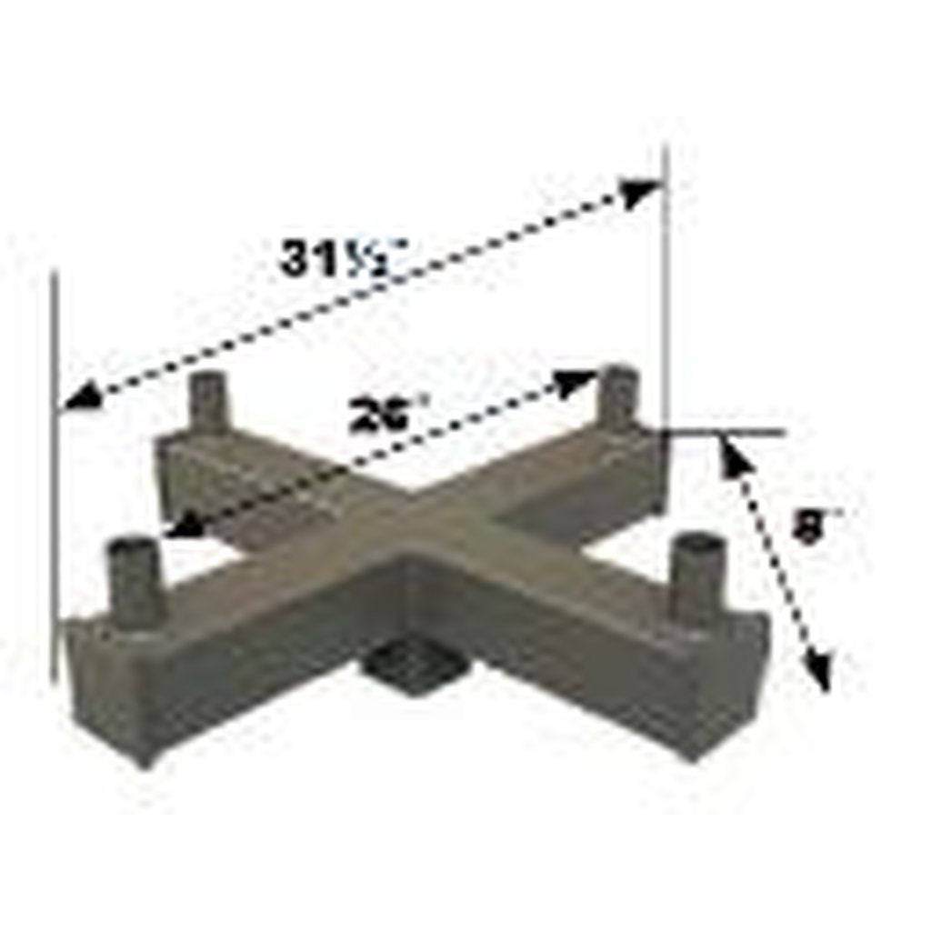 MaxLite 107147 5" SQUARE POLES; STEEL BRACKETS; ( 4 ) 2-3/8" * 4"
