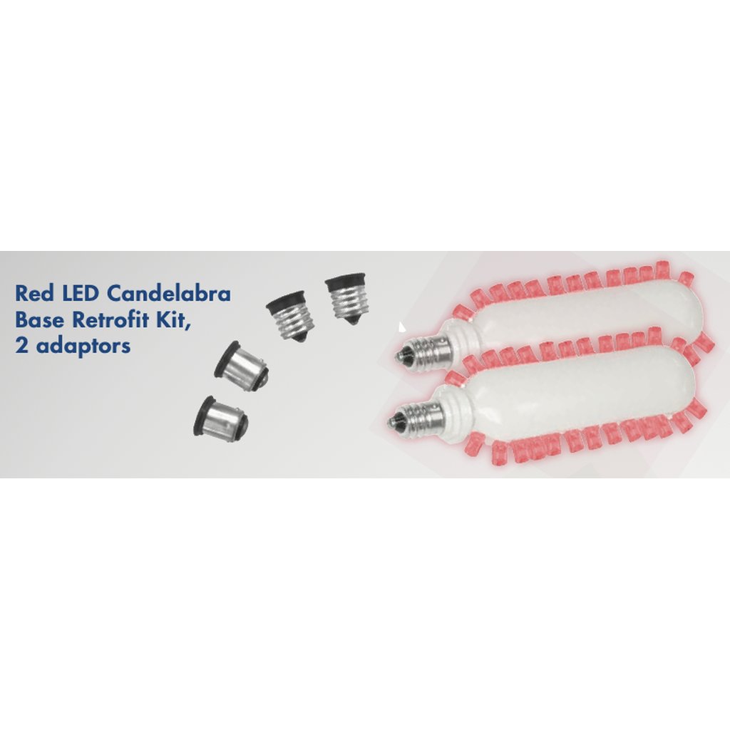 TCP 20715 Fixture LED Paddle Retrofit Kits Red Candelabra Base Kit 2