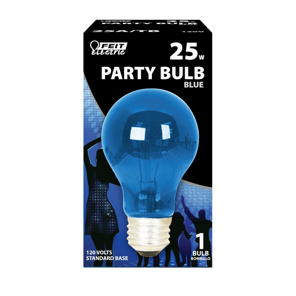 Feit Electric 25A/TB/RP 25W A19 Blue Incandescent Light Bulb