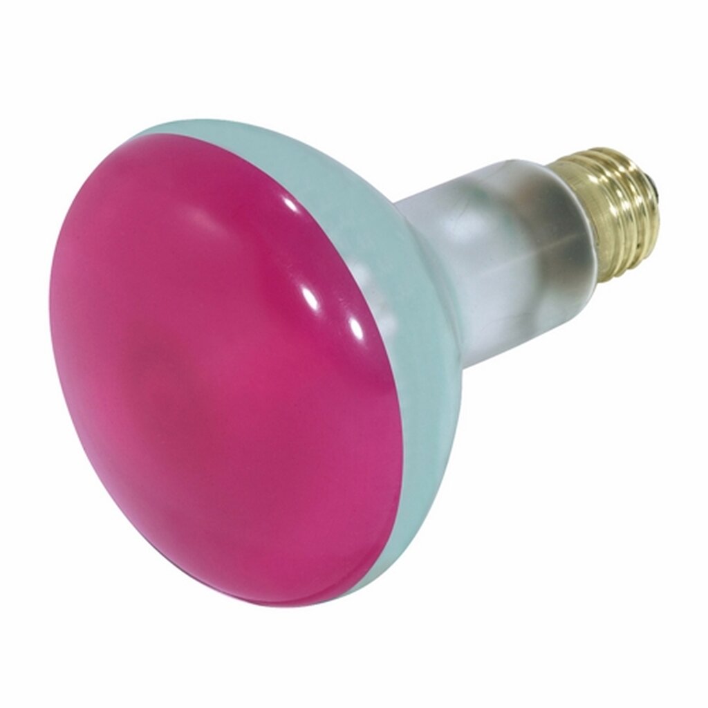 Satco S3213 75W BR30 Soft Pink Incandescent Light Bulb