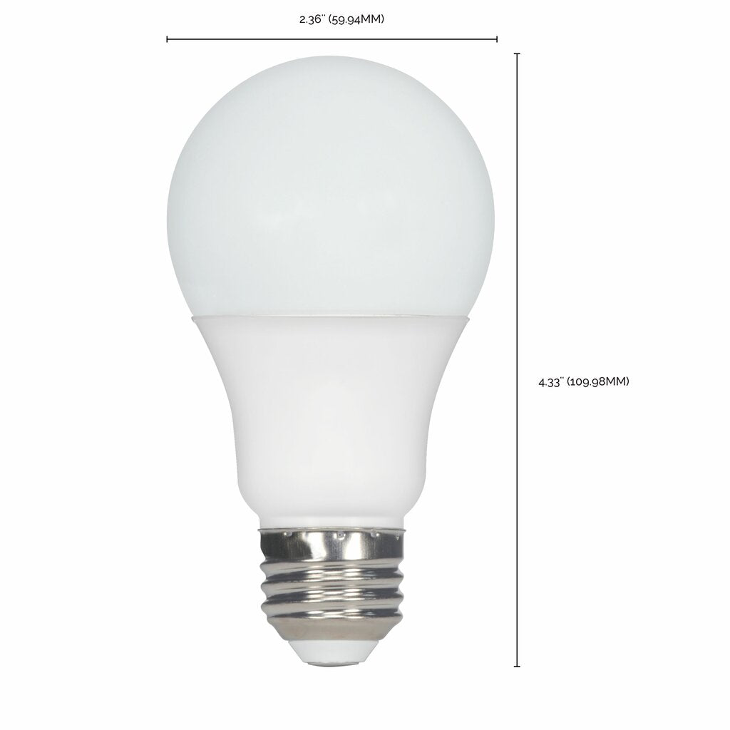 Satco S39597 - 4 pack 9.5W A19 daylight LED Light Bulb