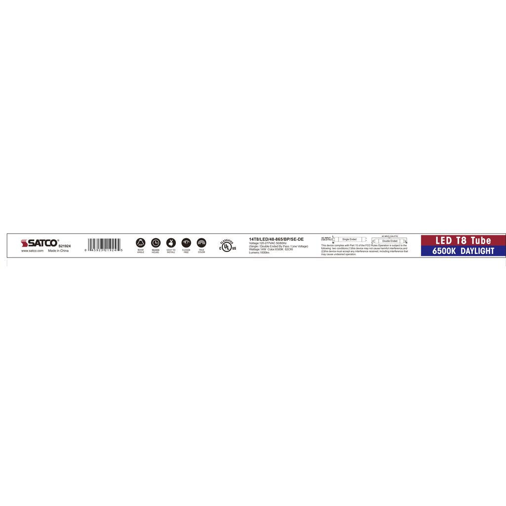 Satco S21924 14W T8 LED Light Bulb