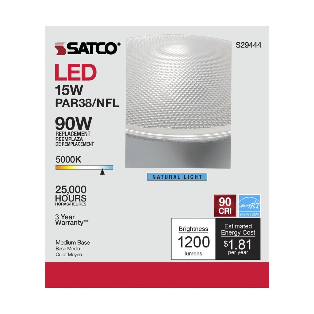 Satco S29444 15W PAR38 LED Light Bulb