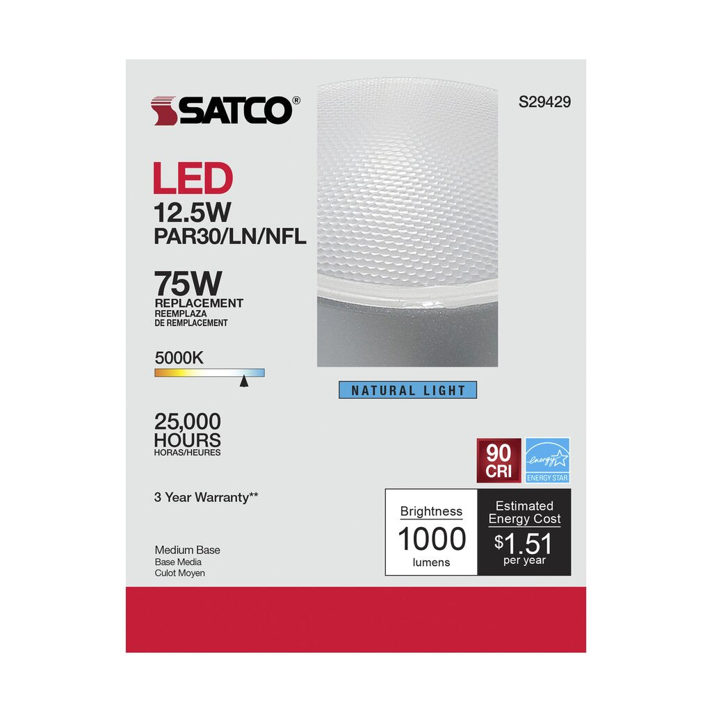 Satco S29429 12.5W PAR30 Long LED Light Bulb
