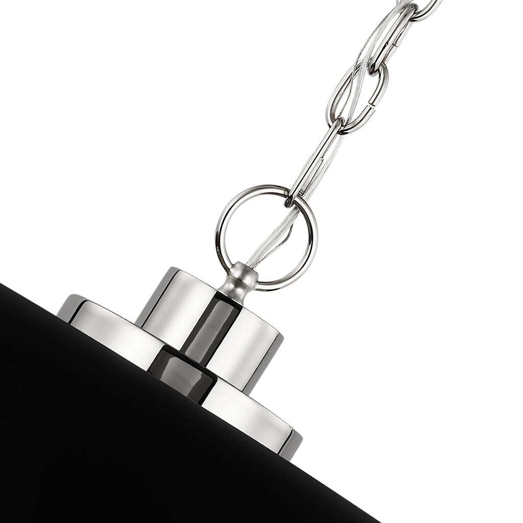 Satco 60-7485 Pendant Fixture Colony; 1 Light; Medium Matte Black with