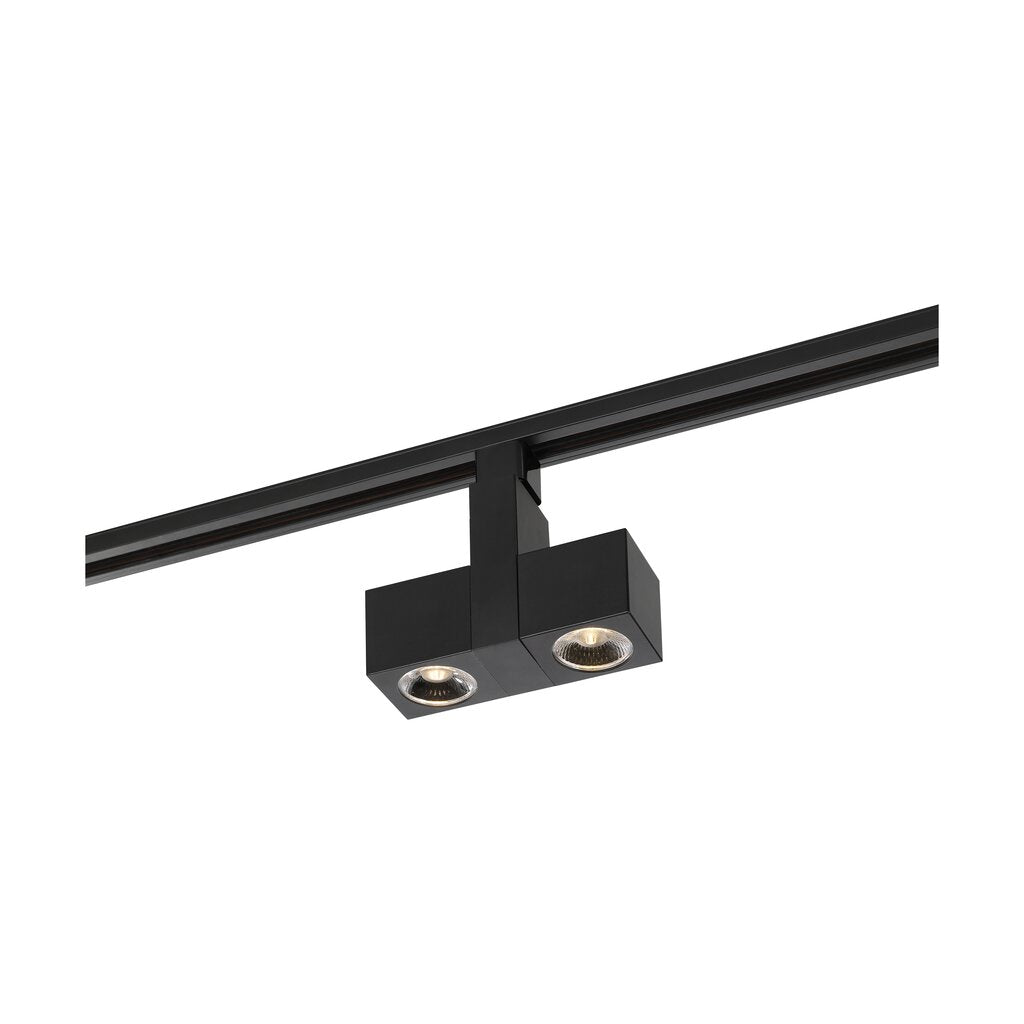 Satco TH484 24W LED Track Head Fixture Dual Square; Black; 24 deg.