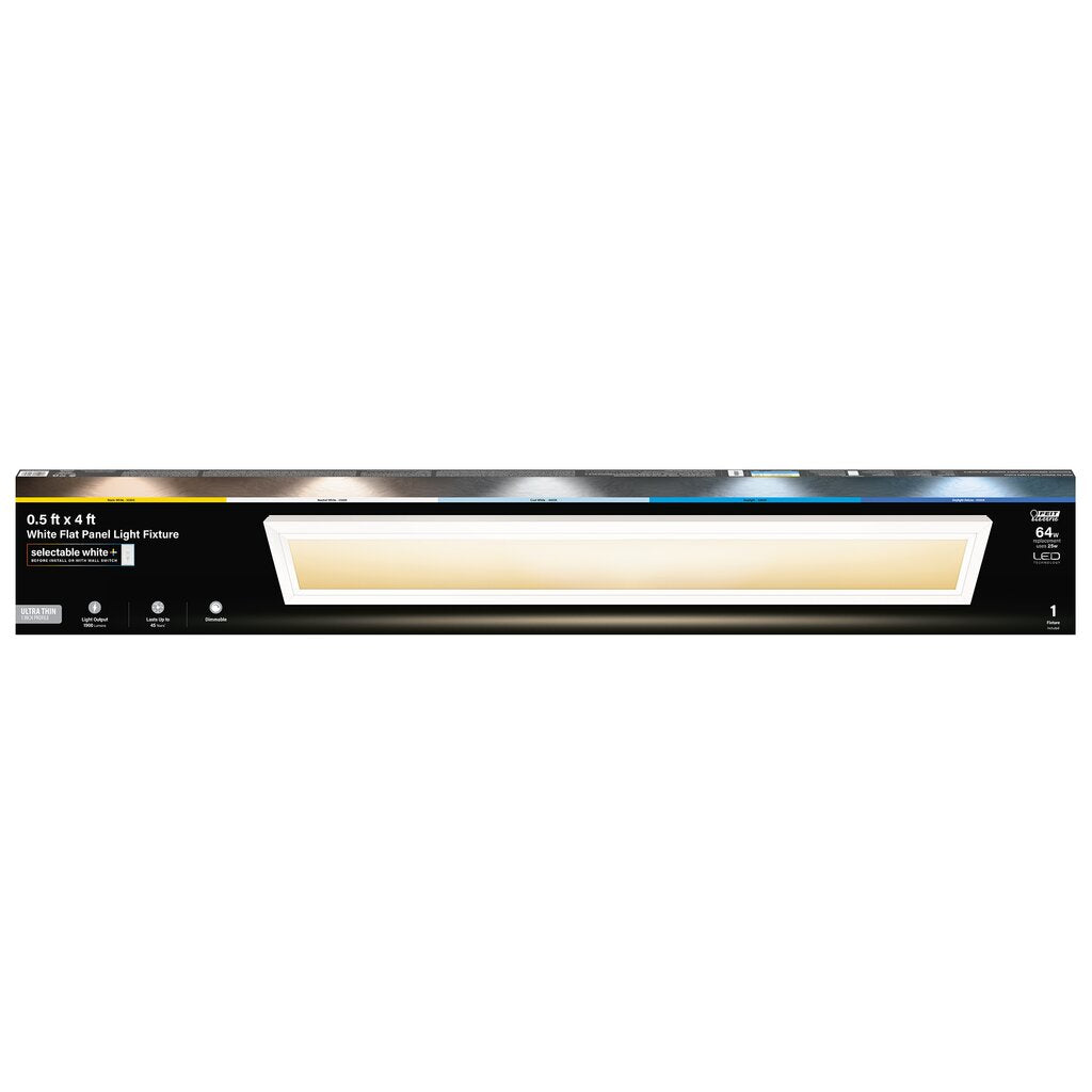Feit Electric FP0.5X4/6WY/WH 25W LED Flat Panel Dimmable Fixture 0.5