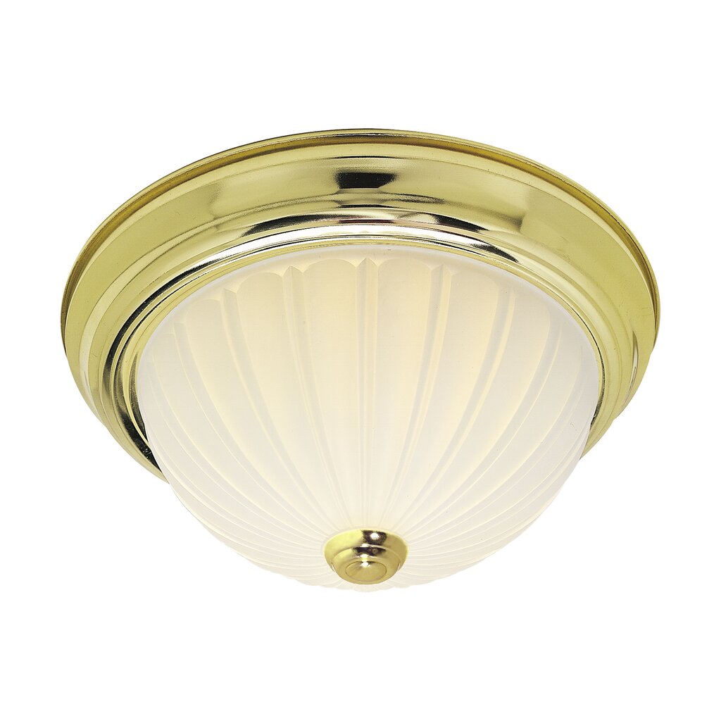 Satco SF76-128 Flush Mount Fixture 3 Light - 15" Flush with Frosted