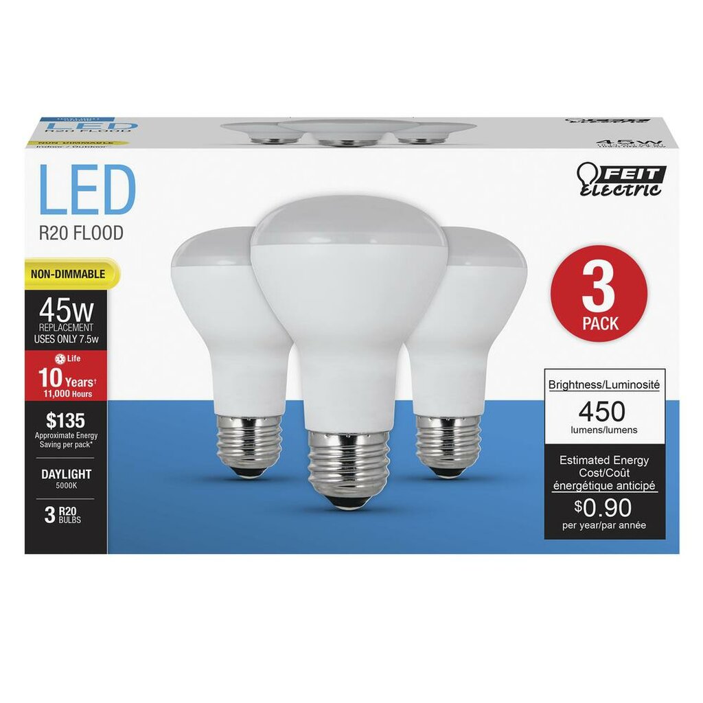 Feit Electric R20/10KLED/3/CAN 7.5W R20 LED Light Bulb
