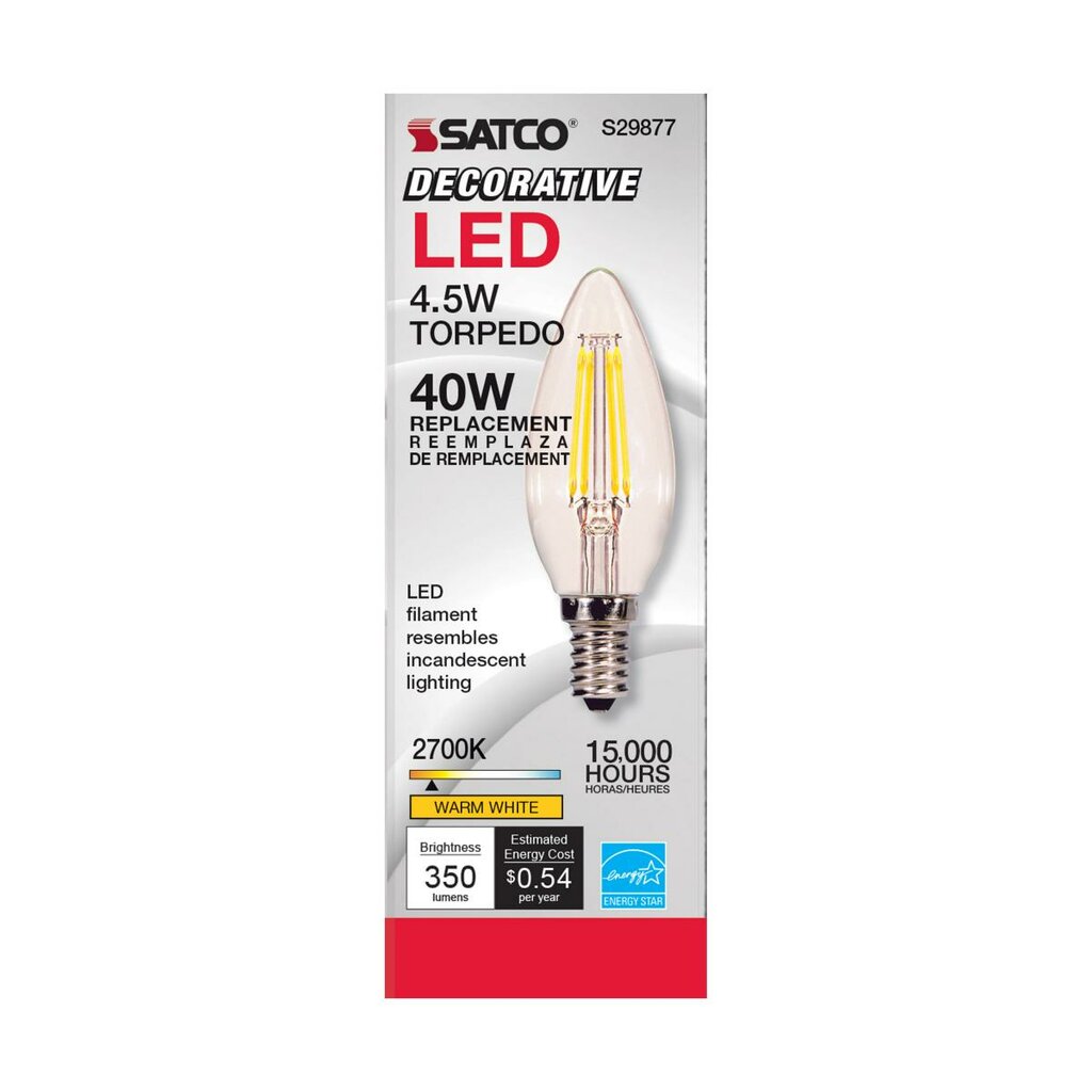 Satco S29877 4.5W B11 LED Light Bulb