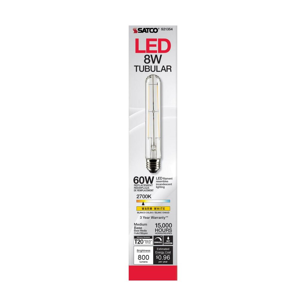 Satco S21354 8W T9 LED Light Bulb