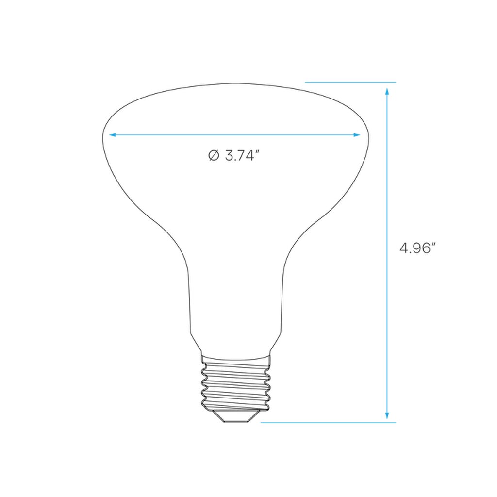 Luxrite LR31871 8.5W BR30 Soft White LED Light Bulb