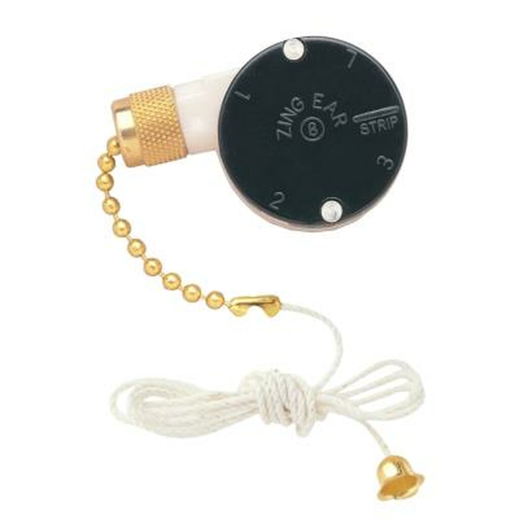 Westinghouse 7702100 3-Speed Fan Switch with Polished Brass Finish