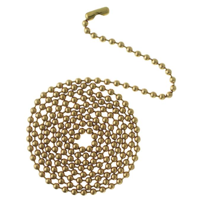 Westinghouse 7701200 1 Ft. Beaded Chain with Connector Solid Brass