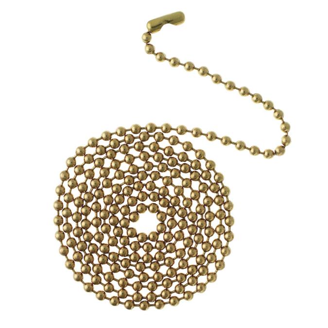 Westinghouse 7705000 3 Ft. Beaded Chain with Connector Solid Brass