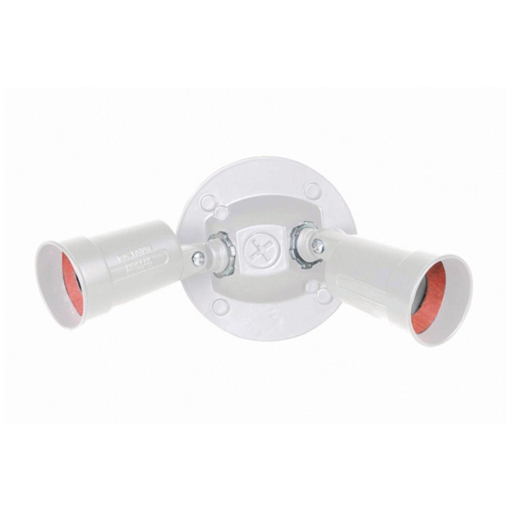 Sunlite 04918-SU Fixture 2 Lamp Wall Mount Floodlight Industrial White