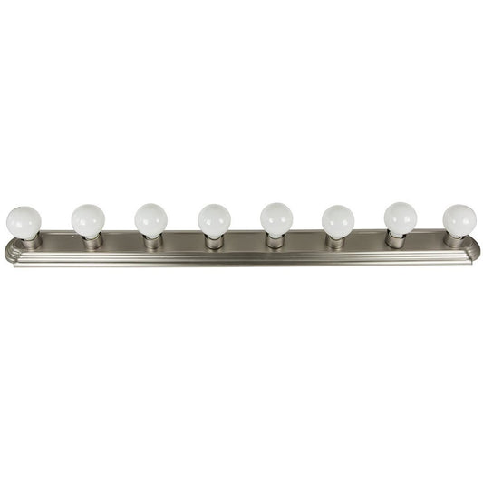 Sunlite 45300-SU Bath Fixture 8 Lamp Vanity Globe Style Brushed Nickel