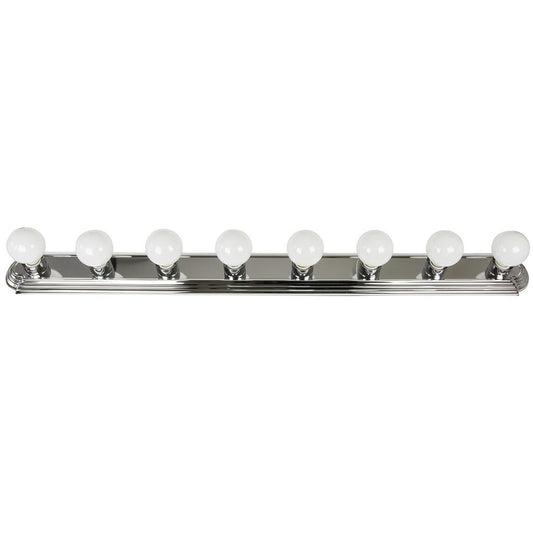 Sunlite 45325-SU Bath Fixture 8 Lamp Vanity Globe Style Chrome Finish