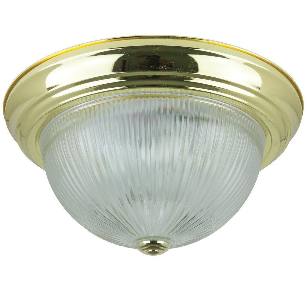 Sunlite 04580-SU Fixture 13" Decorative Dome Ceiling Polished Brass