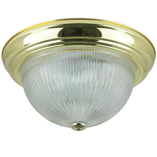 Sunlite 04580-SU Fixture 13" Decorative Dome Ceiling Polished Brass