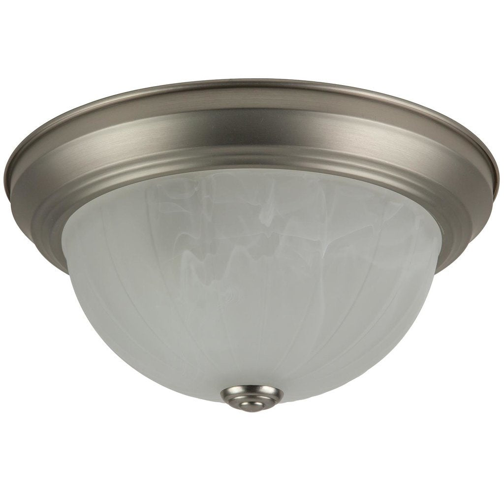 Sunlite 04587-SU Fixture 11" Decorative Dome Ceiling Brushed Nickel