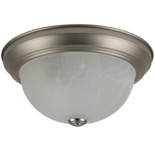 Sunlite 04587-SU Fixture 11" Decorative Dome Ceiling Brushed Nickel