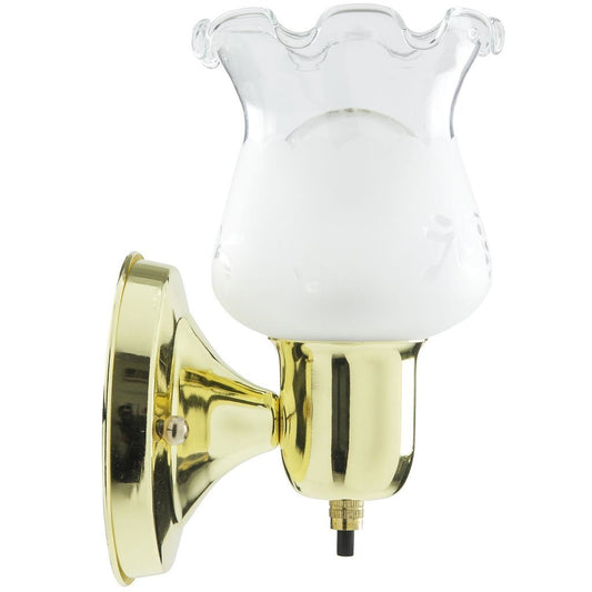Sunlite 04530-SU Fixture Wall Mount Tulip Polished Brass Finish