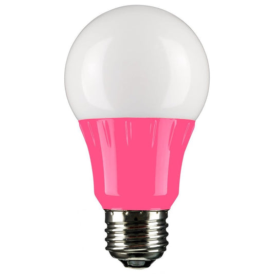 Sunlite 80168-SU 3W A19 Pink LED Light Bulb