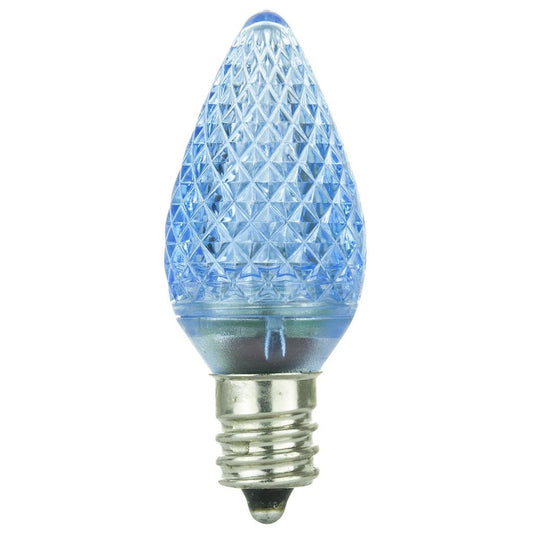 Sunlite 80700-SU 0.4W C7 Blue LED Light Bulb