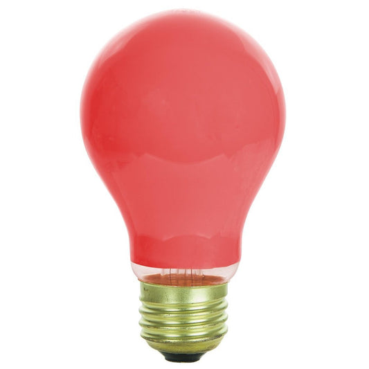 6 pack - Sunlite 01130-SU 60W A19 Red Incandescent Light Bulb