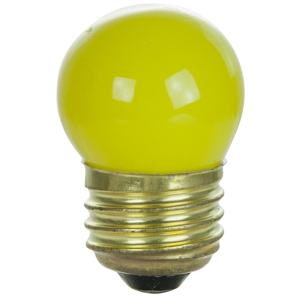 Sunlite 01230-SU 7.5W S11 Yellow Incandescent Light Bulb