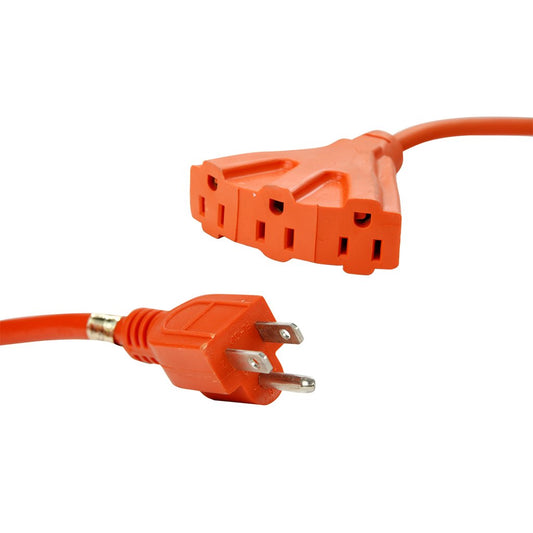 Sunlite 04180-SU Extension Cord EX25-16/3 25 Foot Tri Tap