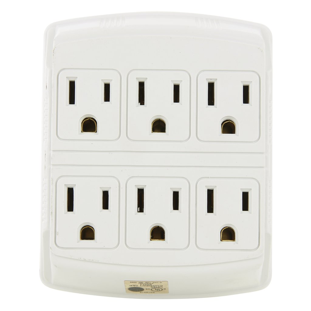 Sunlite 04075-SU Outlet Adapter 6W E137 6 Outlet 15 Amp Converter