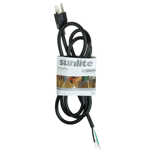 50 pack - Sunlite 04099-SU Outlet Adapter EX6/WIRE 3 Pronged 72" Black