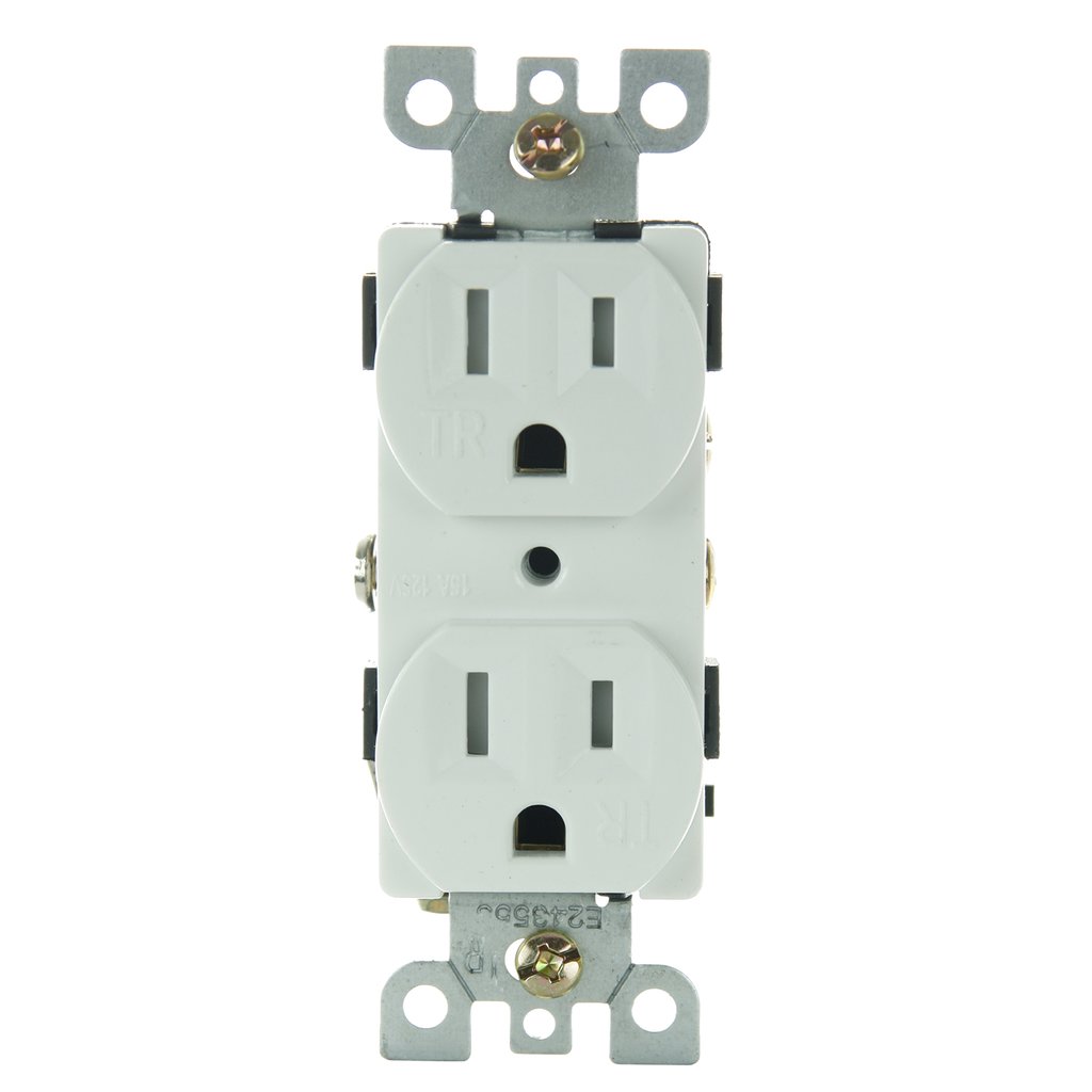 Sunlite 08157-SU Receptacle E556/WH 15A Tamper Resistant Deplex White