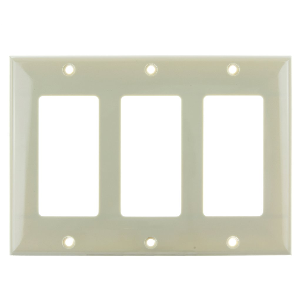 Sunlite 50737-SU Wall Plate E303/I 3 Gang Decorative Switch and