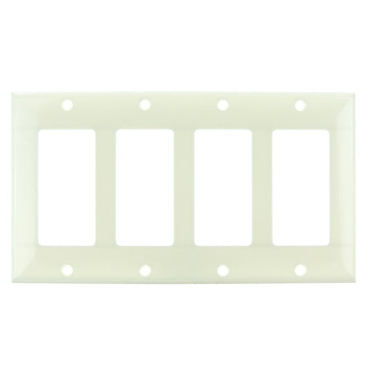 120 pack - Sunlite 50747-SU Wall Plate E304/A 4 Gang Decorative Switch