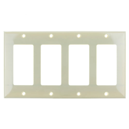 120 pack - Sunlite 50752-SU Wall Plate E304/I 4 Gang Decorative Switch