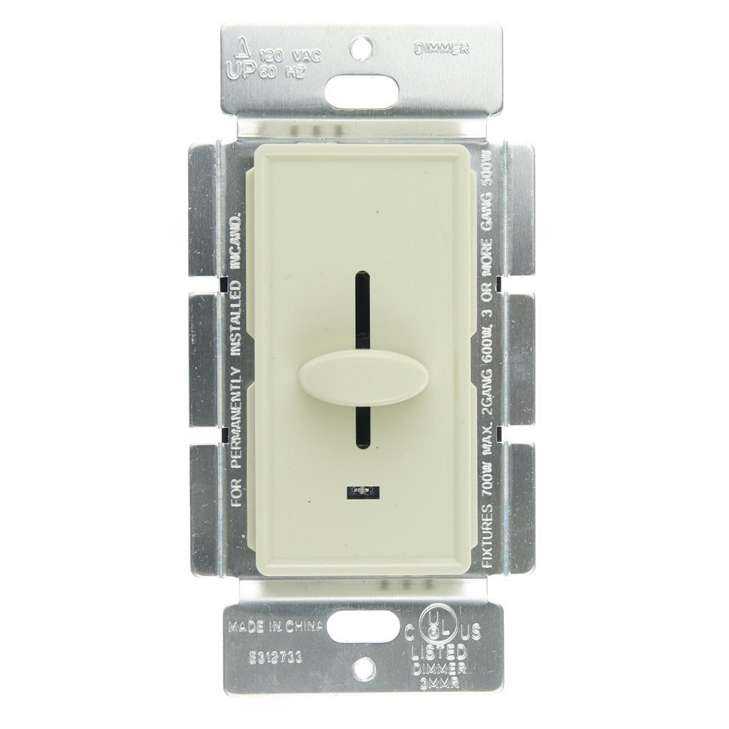 Sunlite 55100-SU Dimmer Switch E1020/I Slide Dimmer with LED Ivory
