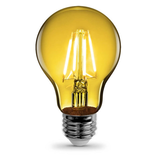 12 pack - Feit Electric A19/TY/LED 4.5W A19 Yellow LED Light Bulb