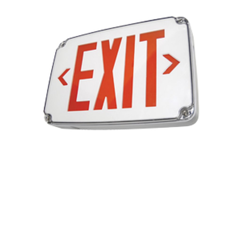 VEX-WP-2-WB-XX LED Exit Fixture Weatherproof Polycarbonate Sign with