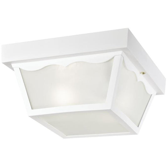 Westinghouse 6697600 Close-to-ceiling Fixture 2 LT WHT PORCH CLR TEXT