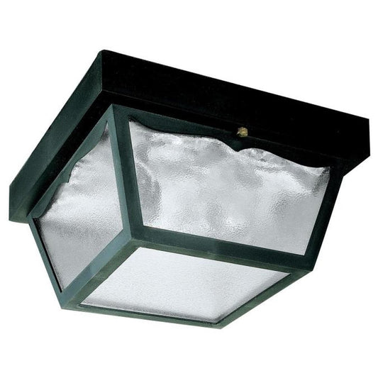 Westinghouse 6682391 Close-to-ceiling Fixture 2 LT BLK PORCH CLR TEXT