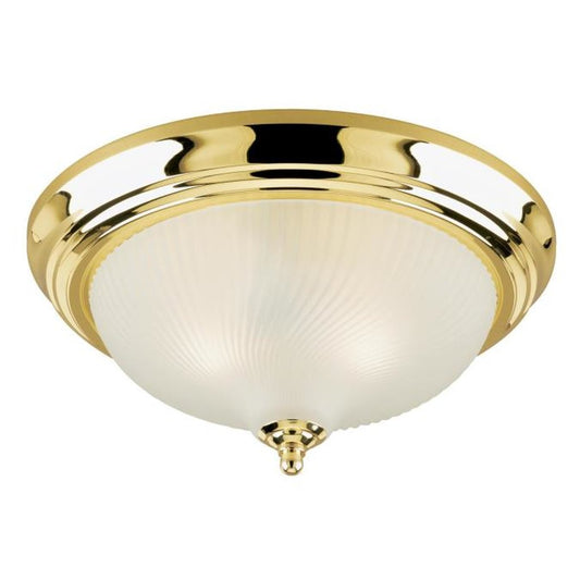 Westinghouse 6430248 Close-to-ceiling Fixture 2LT 13" FLUSH PB W/FR