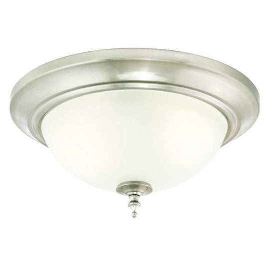 Westinghouse 630565048 Close-to-ceiling Fixture 2Lt Flush BN w/Frosted